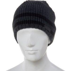 NEW Rainforest Striped Knit Beanie - Sherpa Lined